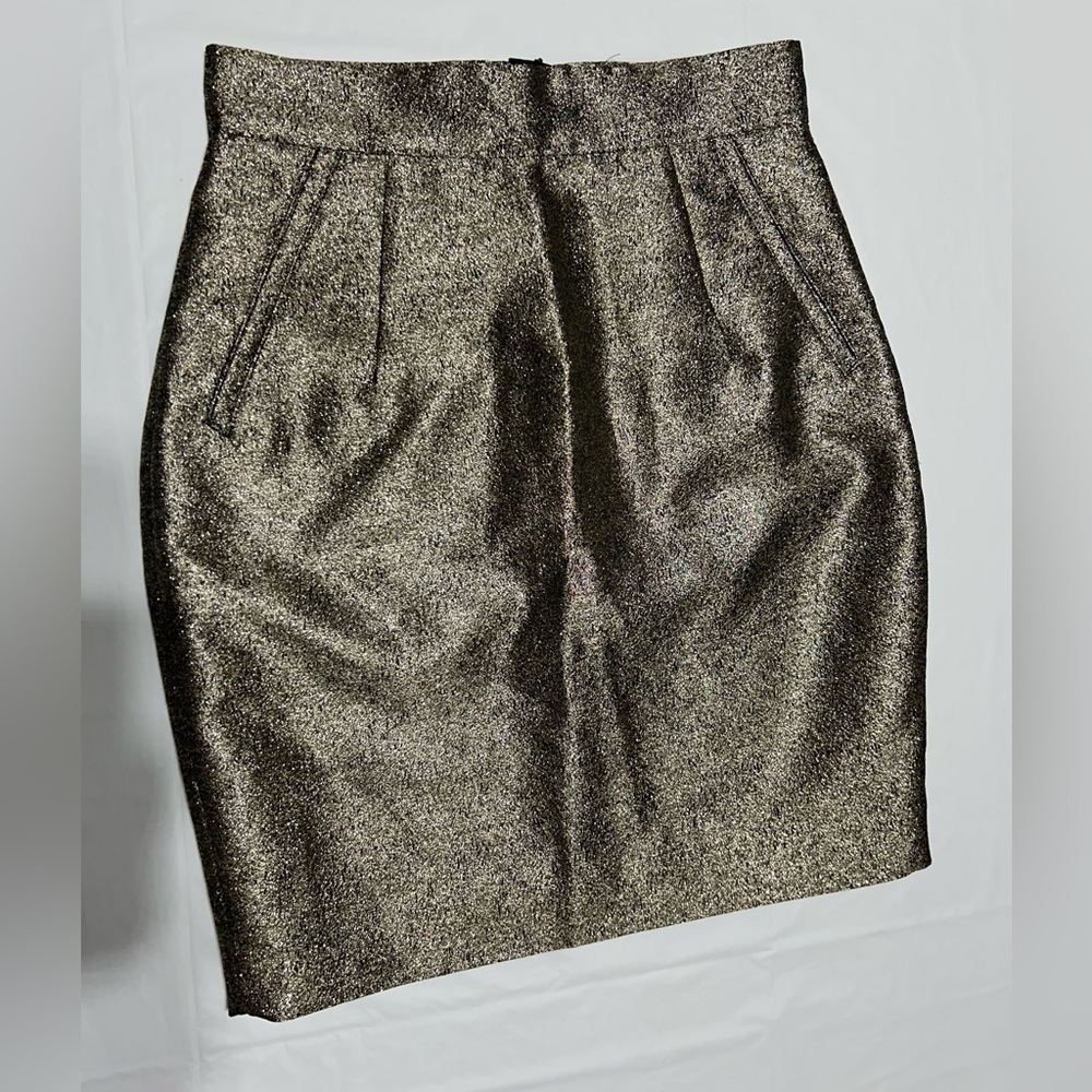 Elegant Gold Metallic Skirt